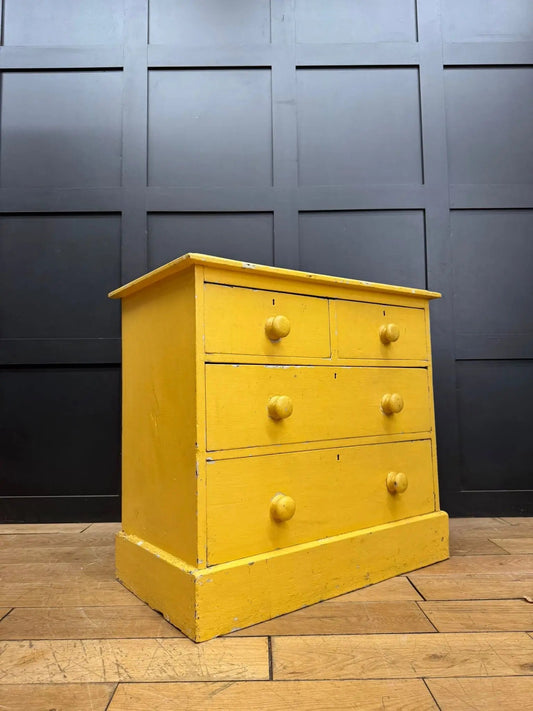 Antique Yellow Pine Chest of Drawers – Farmhouse Bedroom Storage -Sink Stand