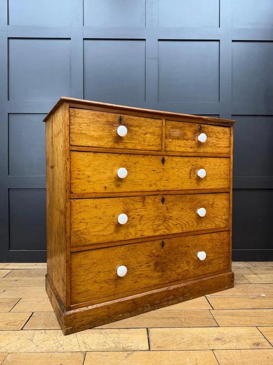 Antique Pine Chest of Drawers Victorian Country House Storage