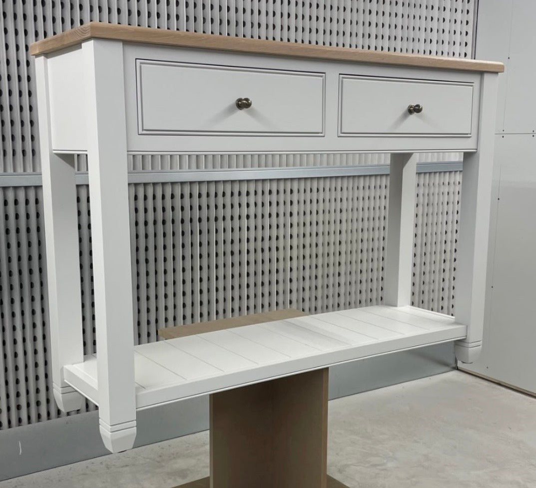 Console Table with a grooved shelf