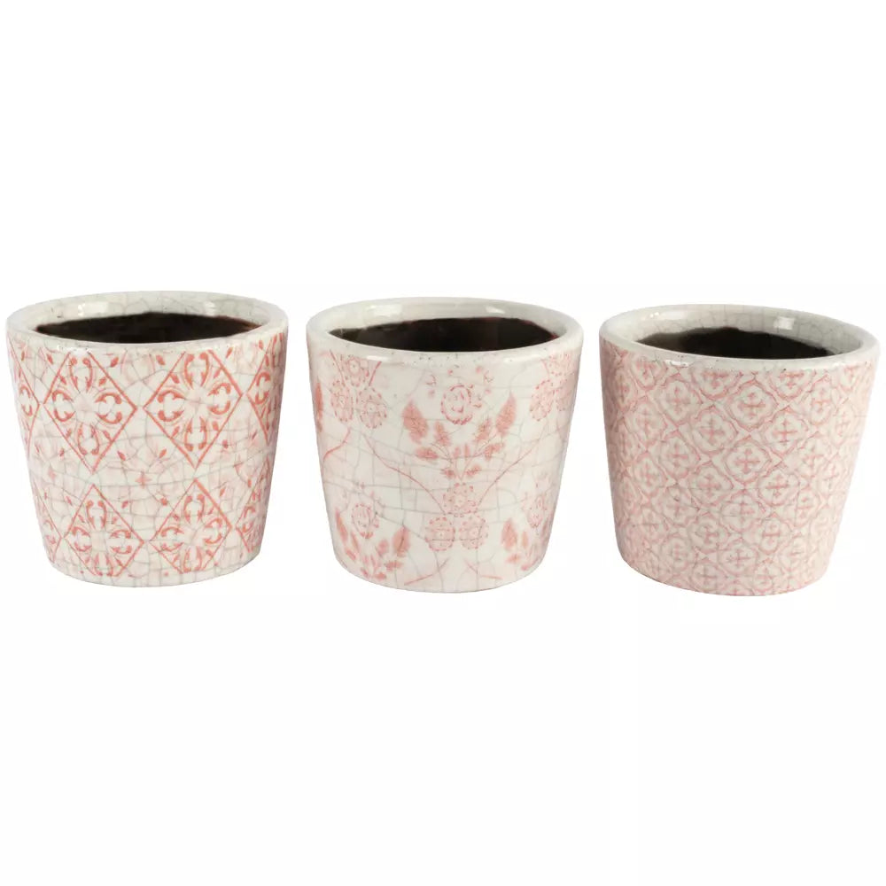 Handcrafted Terracotta Herb Pots | Rose Pine Glazed Planters (14cm)