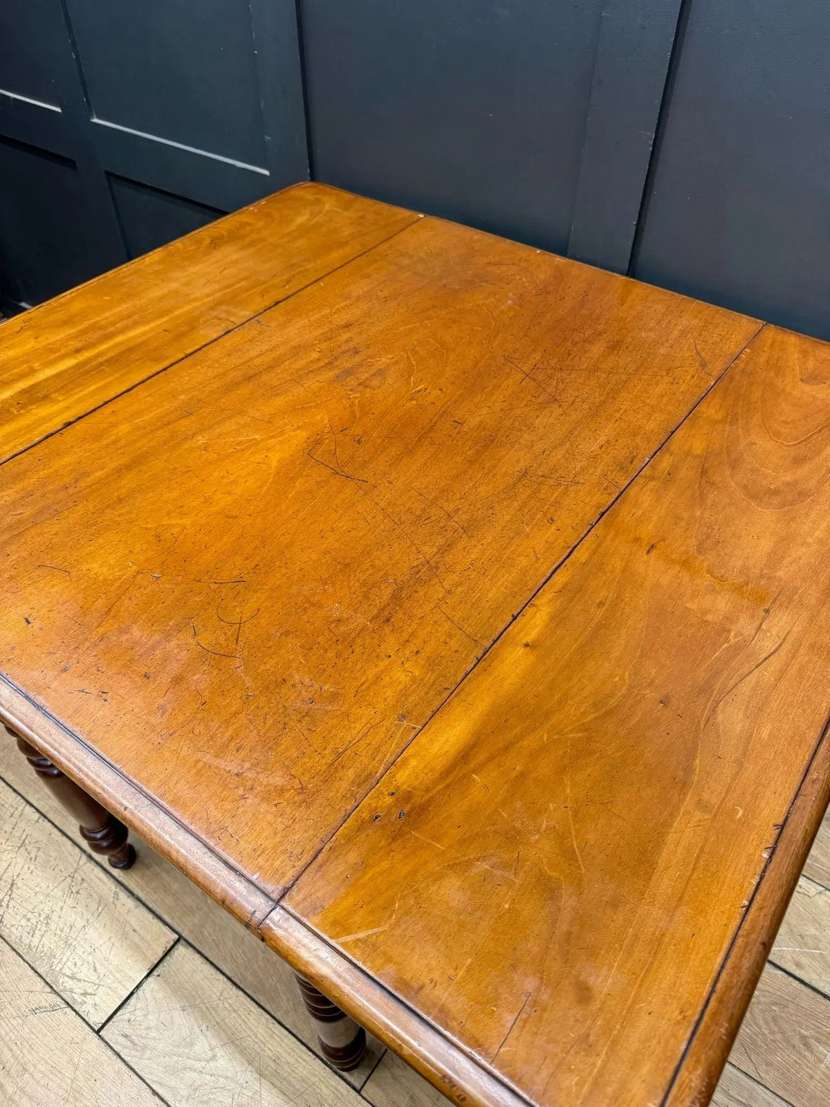 Antique Extending Mahogany Pembroke Table / Drop Leaf Sideboard With Drawer