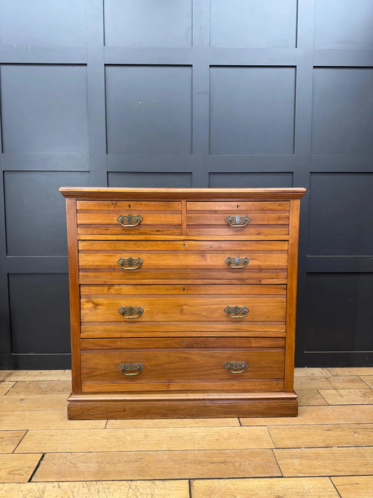 Antique Solid Walnut Chest of Drawers Bedroom Storage Furniture