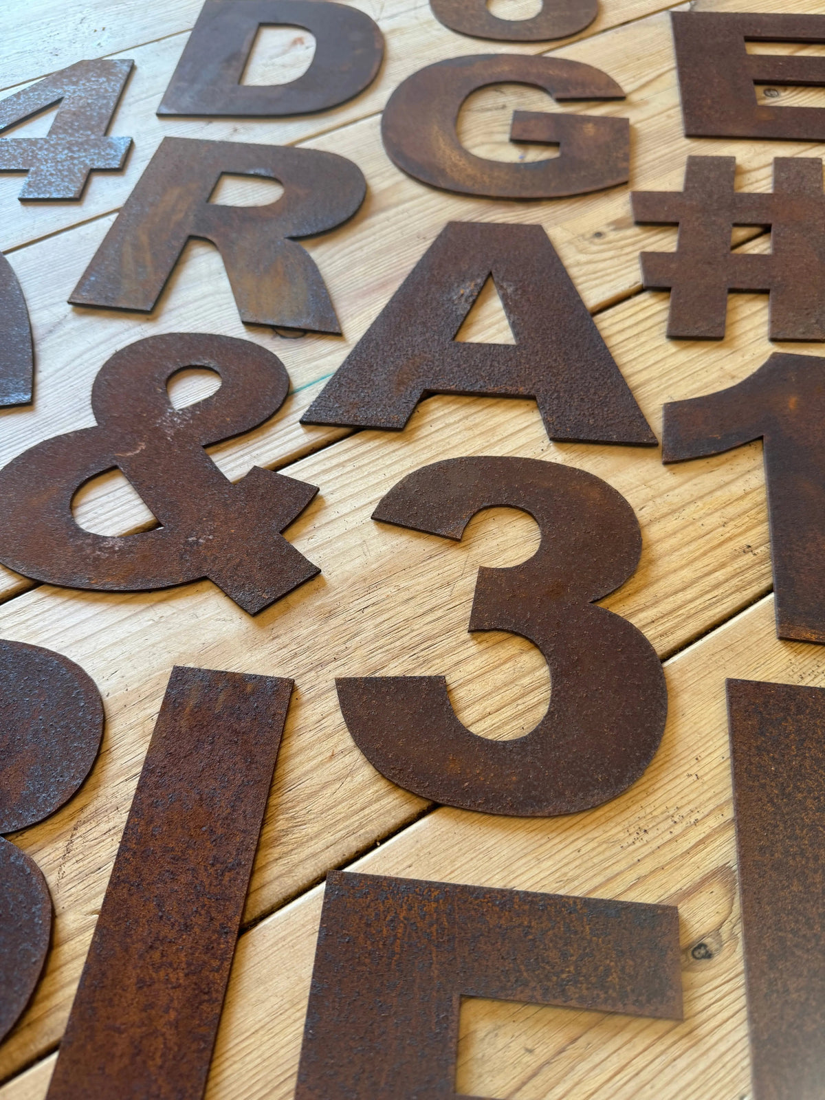 Rusty Metal Letters , Signs For The Home And Garden A–Z | Fat Font 5" Lettering