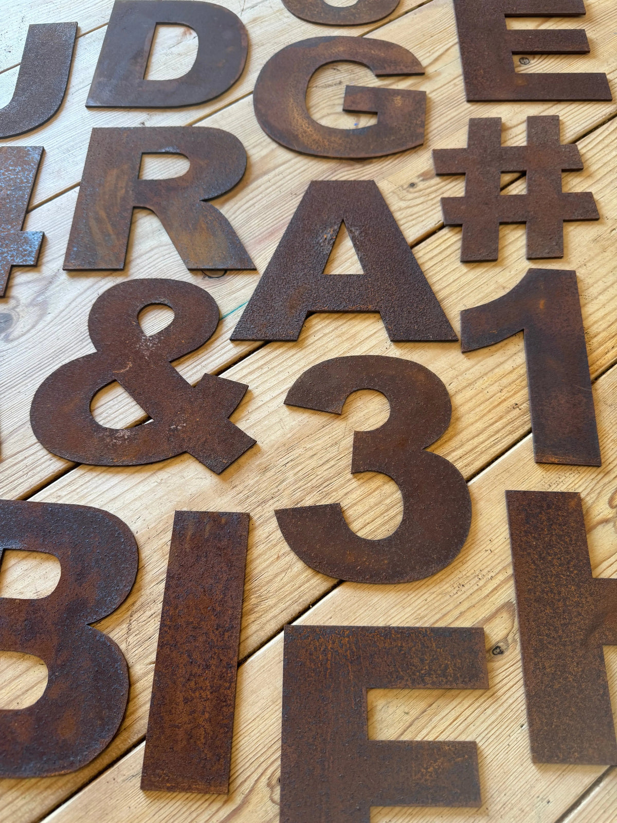 Rusty Metal Letters , Signs For The Home And Garden A–Z | Fat Font 5" Lettering
