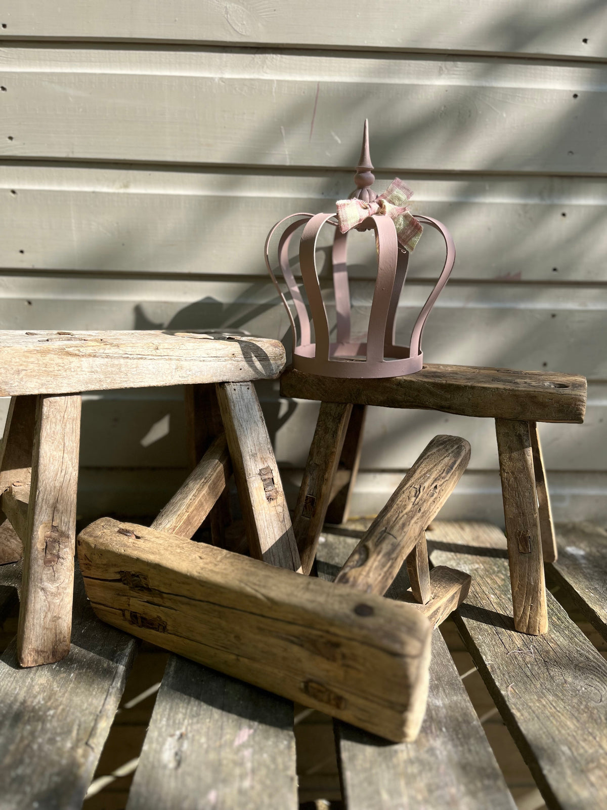 Mini Elm stools