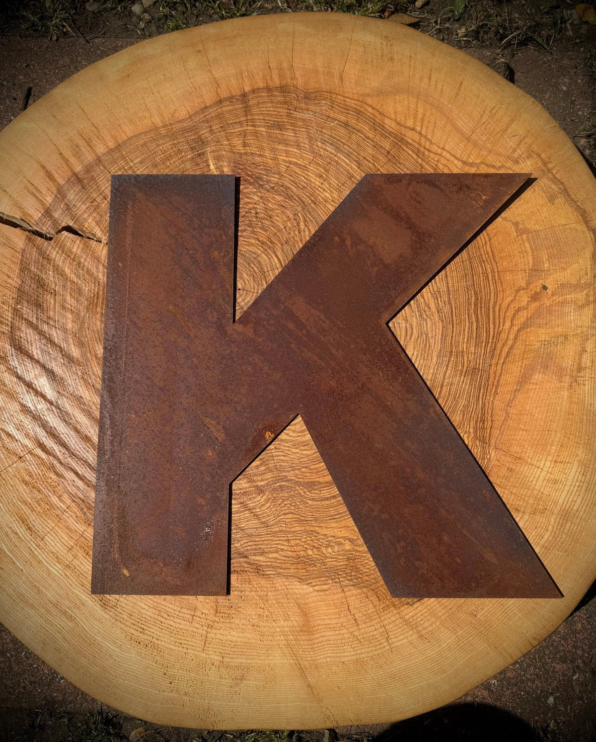 12″ Rusty Fat Font Metal Letters For The Home And Garden A–Z & 0–9