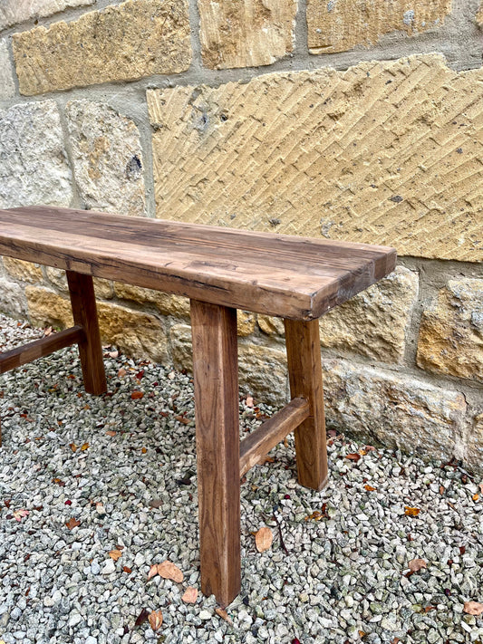 Rustic Elm bench
