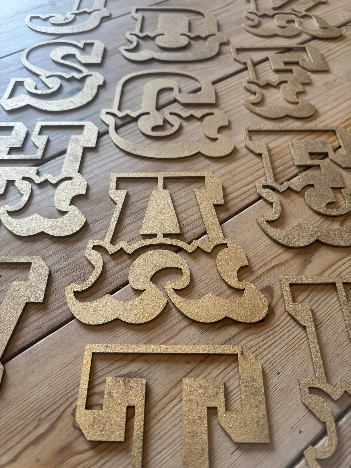 A-Z Rustic 5" or 12" Gold Metal Carnival Letters.