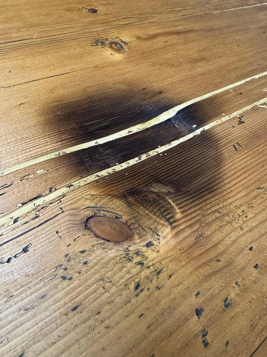 Antique Pine Dining Table / Victorian Kitchen Table / Rustic Farmhouse Pine Desk
