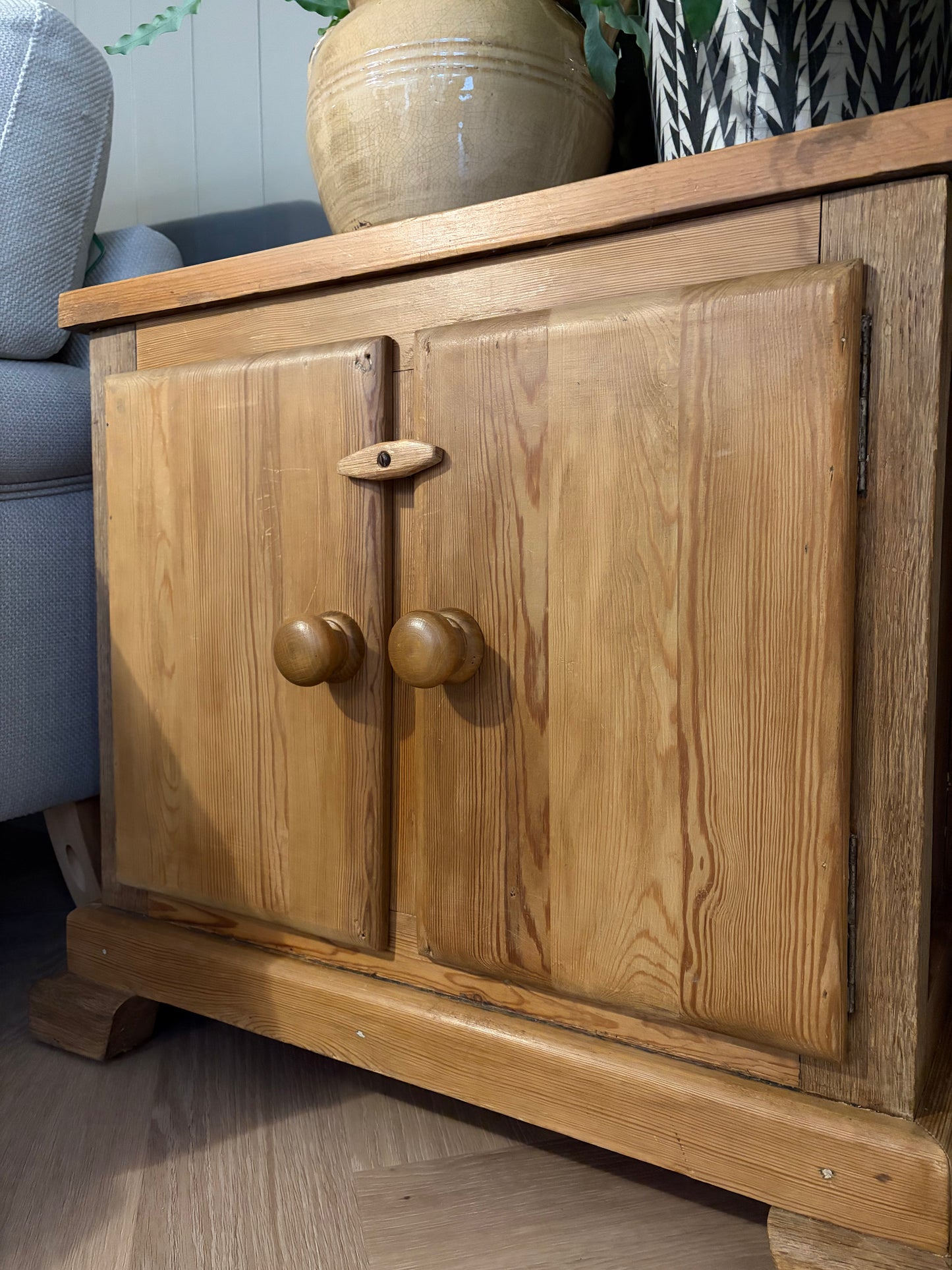 Vintage Stripped Pine Cupboard — Honest, Chunky, and Full of Charm