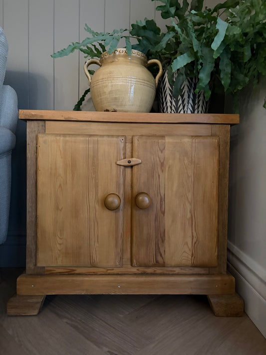 Vintage Stripped Pine Cupboard — Honest, Chunky, and Full of Charm