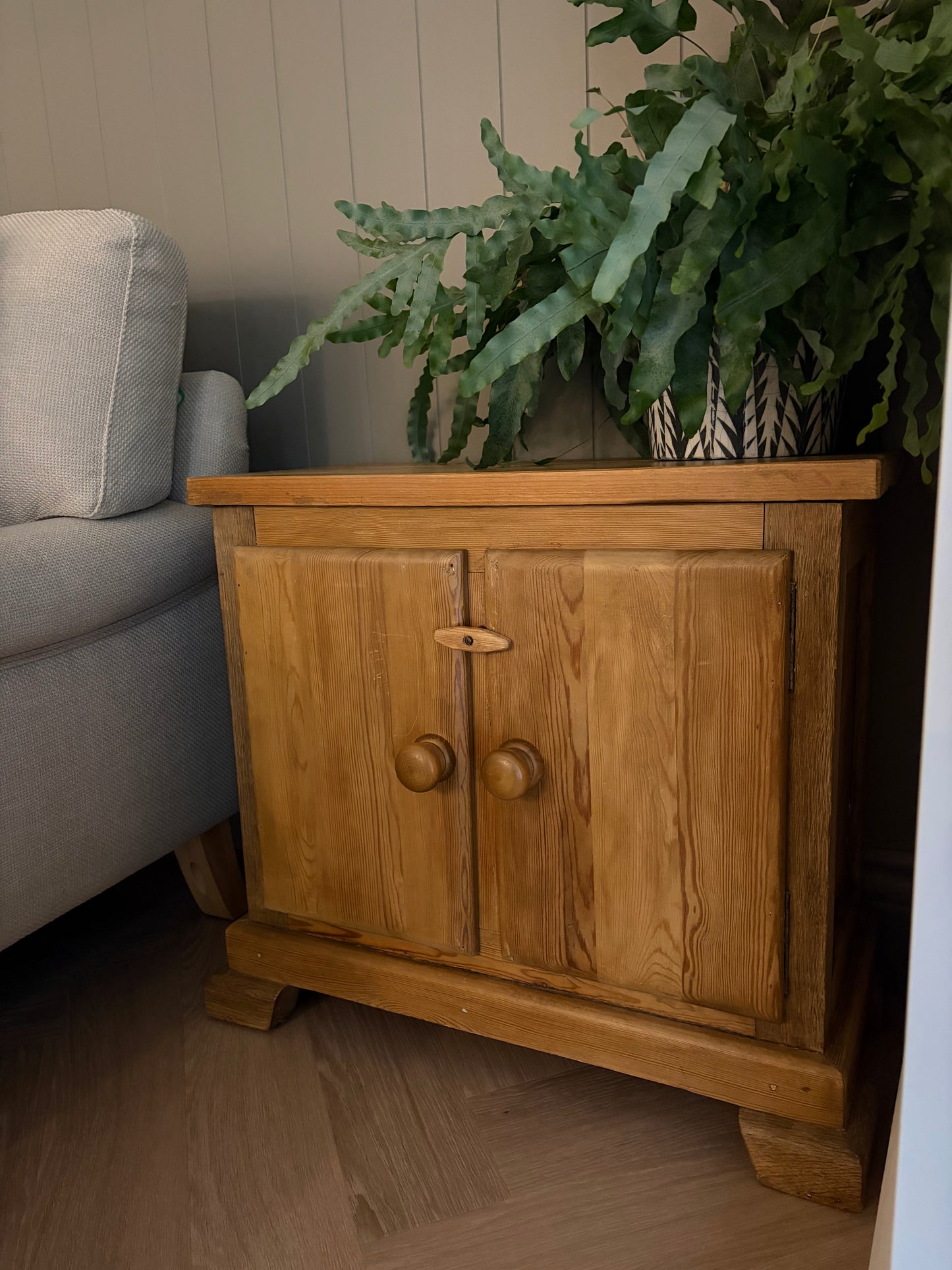 Vintage Stripped Pine Cupboard — Honest, Chunky, and Full of Charm