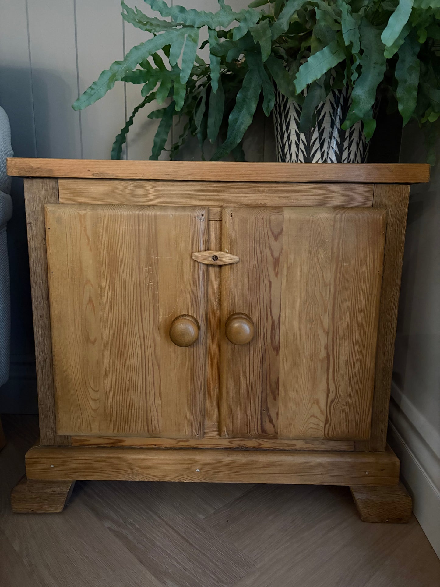 Vintage Stripped Pine Cupboard — Honest, Chunky, and Full of Charm