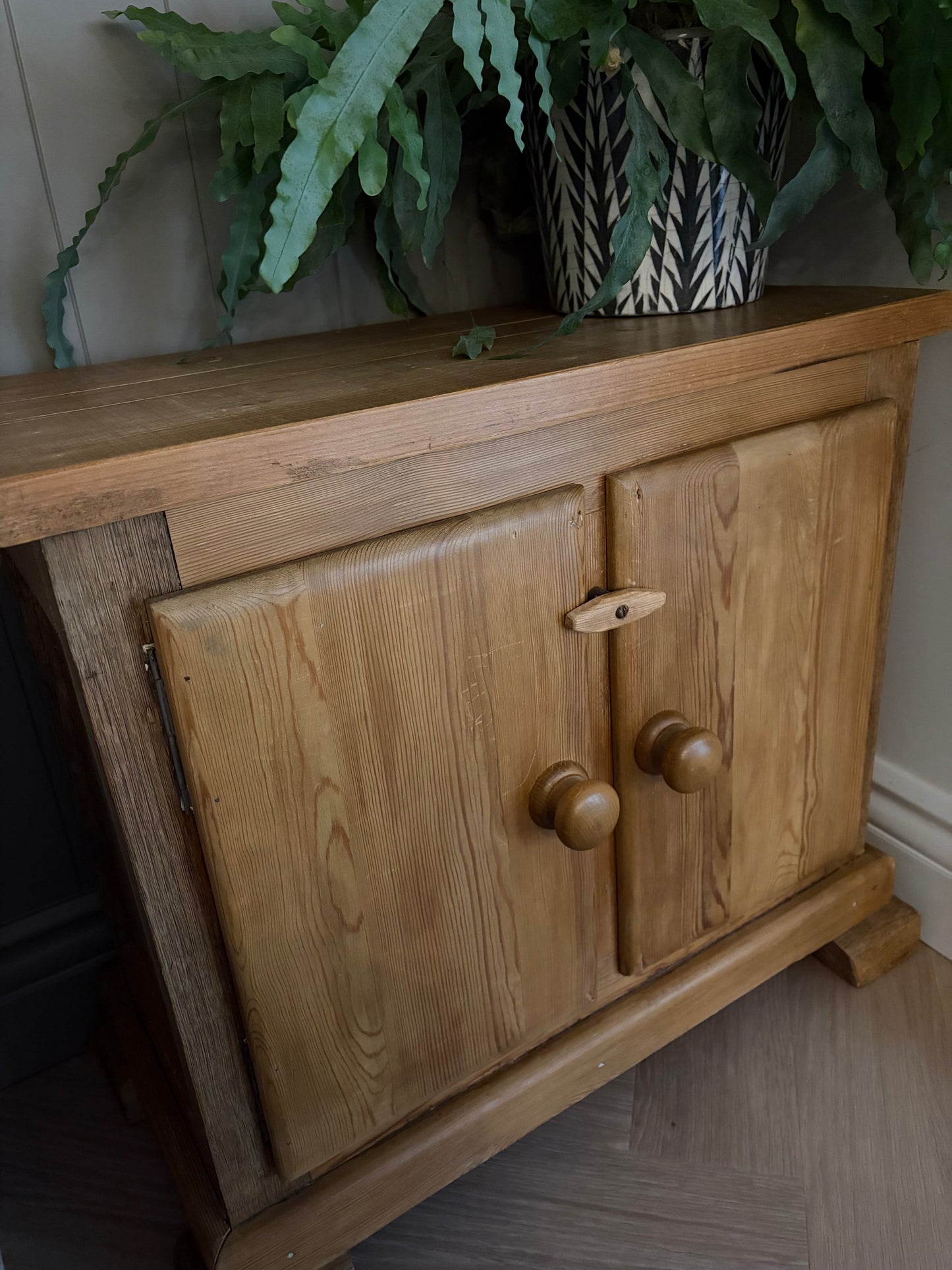 Vintage Stripped Pine Cupboard — Honest, Chunky, and Full of Charm
