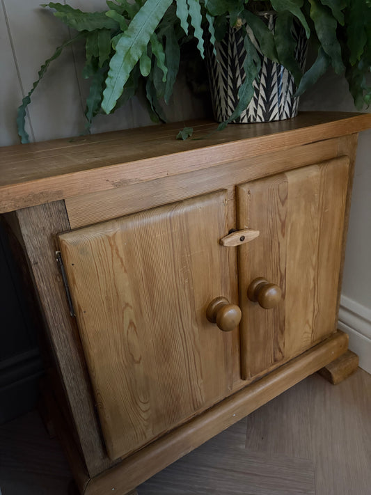 Vintage Stripped Pine Cupboard — Honest, Chunky, and Full of Charm