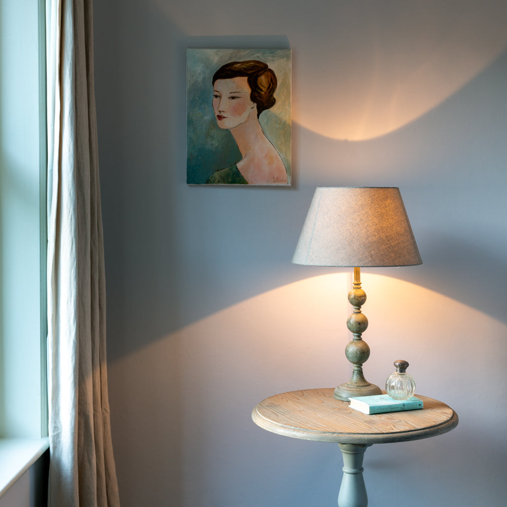 Table Lamp Thea Stonewash Grey with Shade