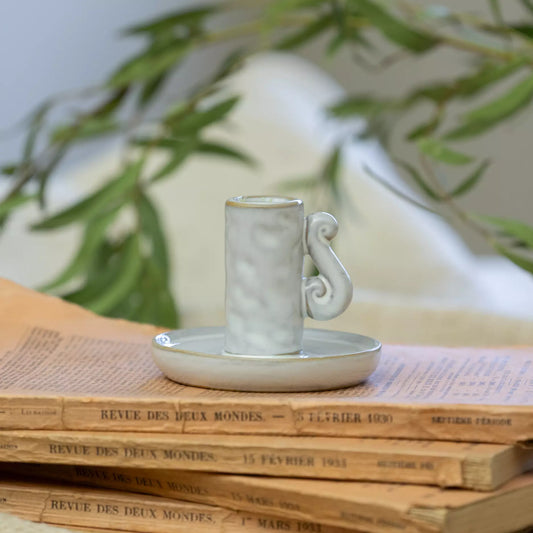 Ceramic Candle Holder Gaverne Mizzle | Candlestick Holder