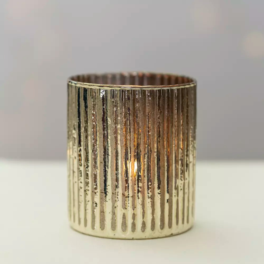 Ribbed Votive Silver