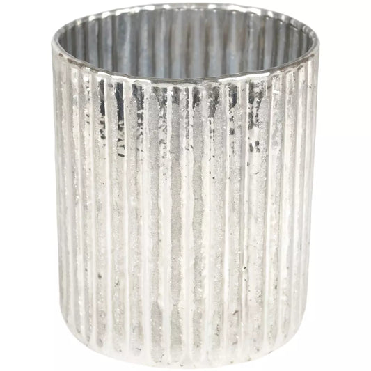 Ribbed Votive Silver