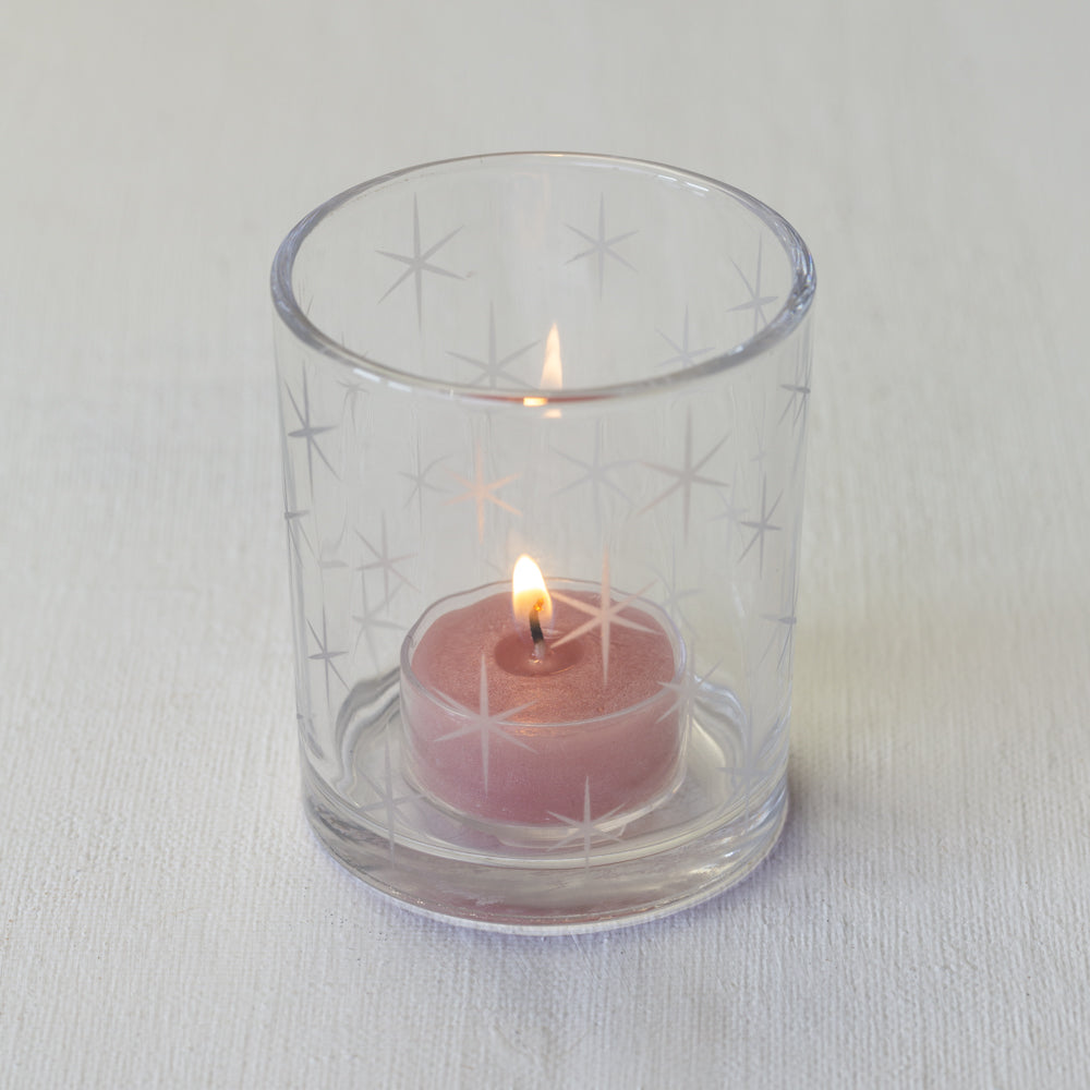 Etched Star T-light Holder