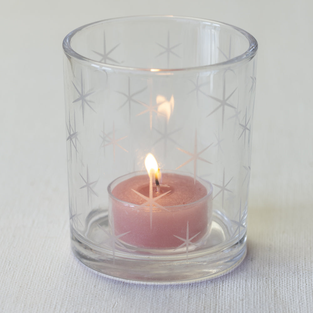 Etched Star T-light Holder