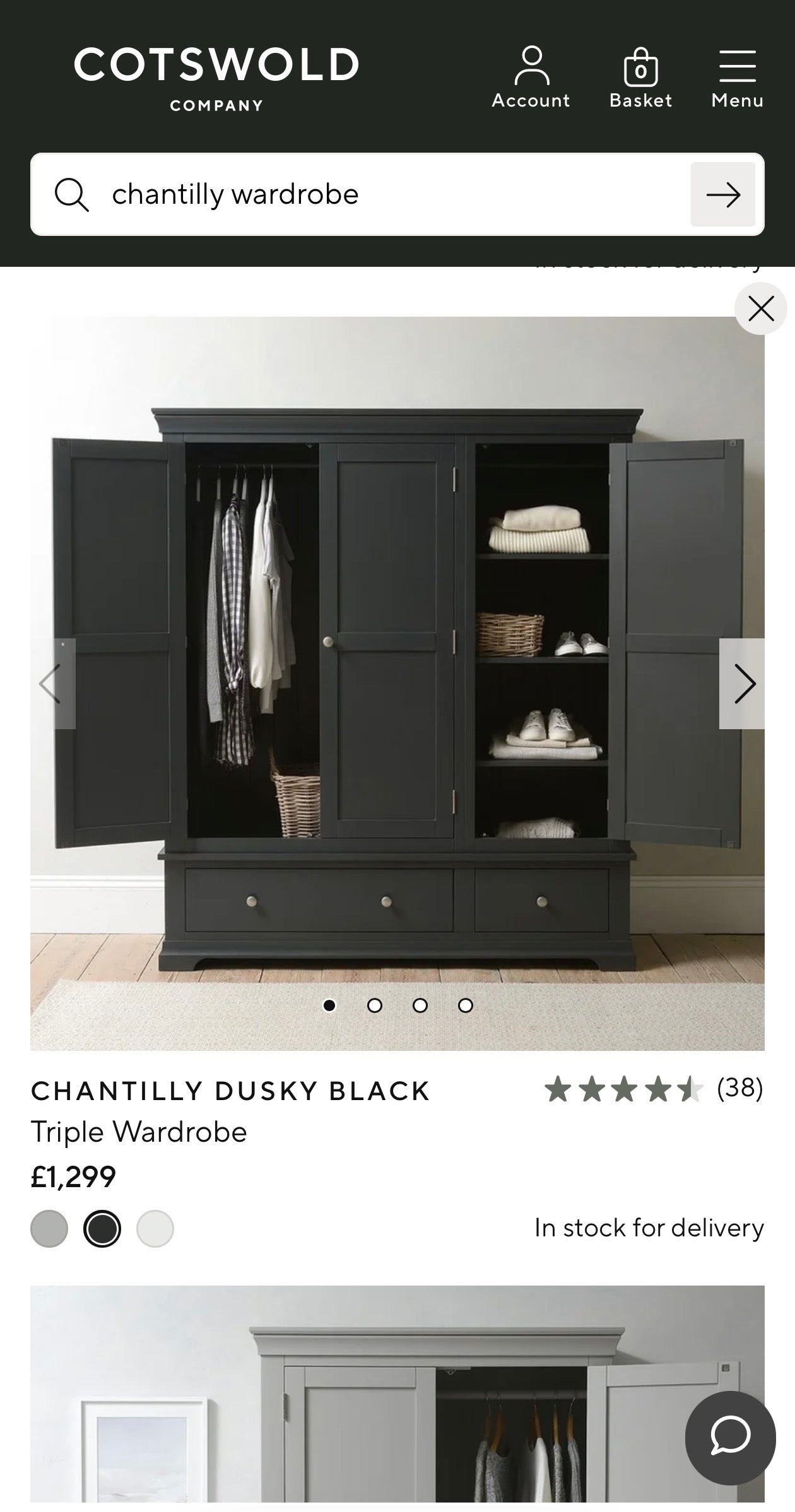 The Cotswold Company Chantilly Triple Wardrobe