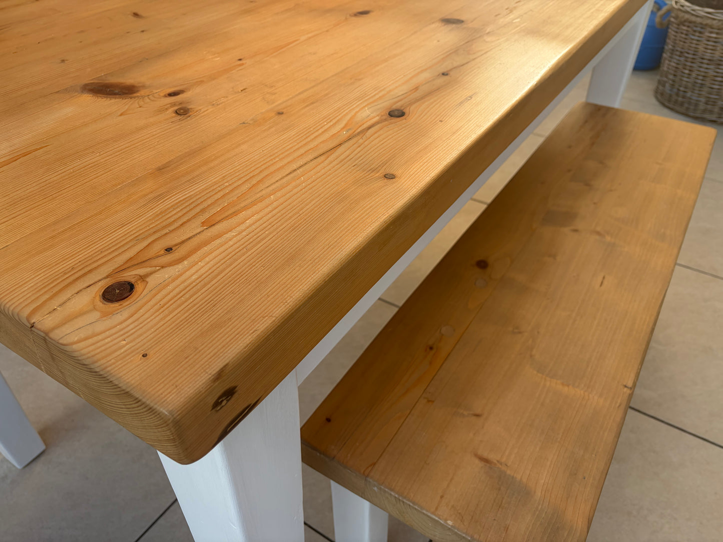 Hand Crafted Farmhouse Dining Table and Bench