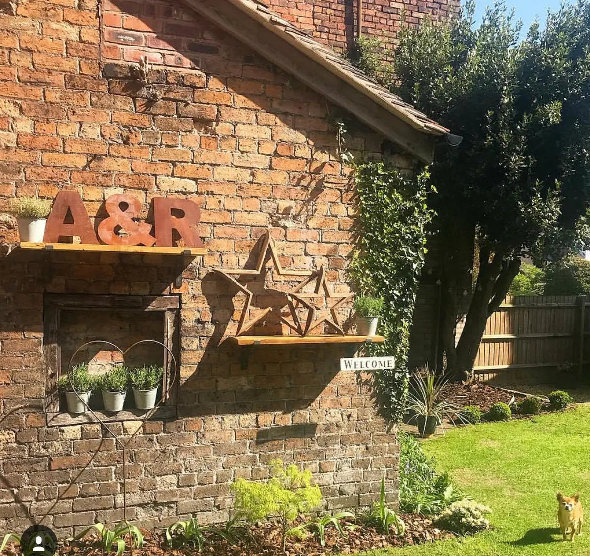 12″ Rusty Fat Font Metal Letters For The Home And Garden A–Z & 0–9