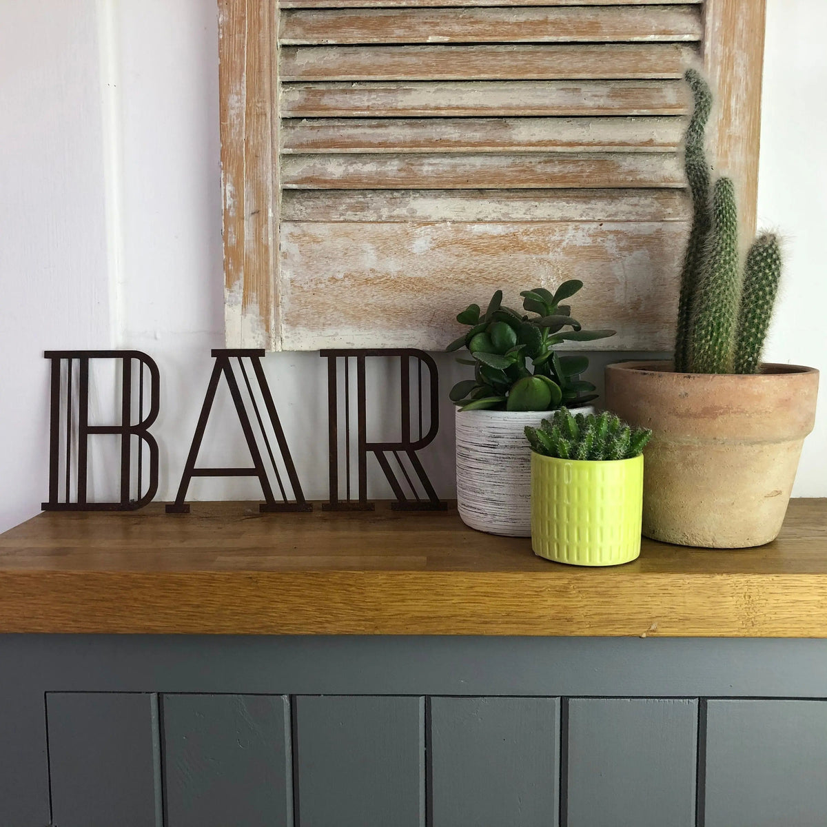 Rustic Art Deco Signs Rusty Metal Alphabet Letters – Home & Garden A-Z 0-9