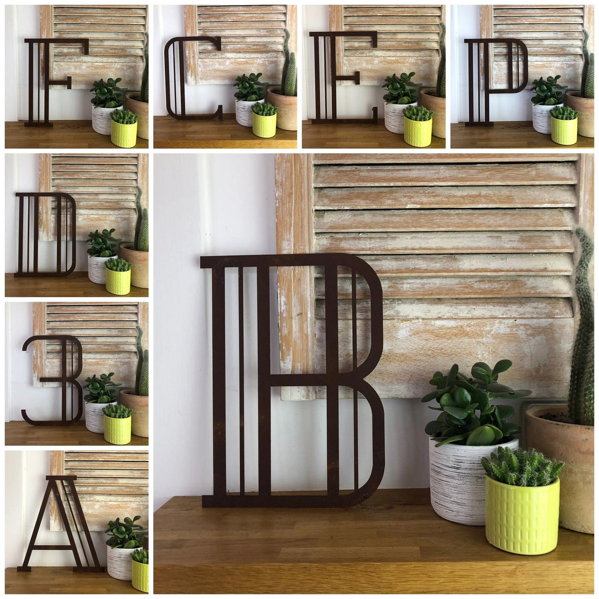 Rustic Art Deco Signs Rusty Metal Alphabet Letters – Home & Garden A-Z 0-9