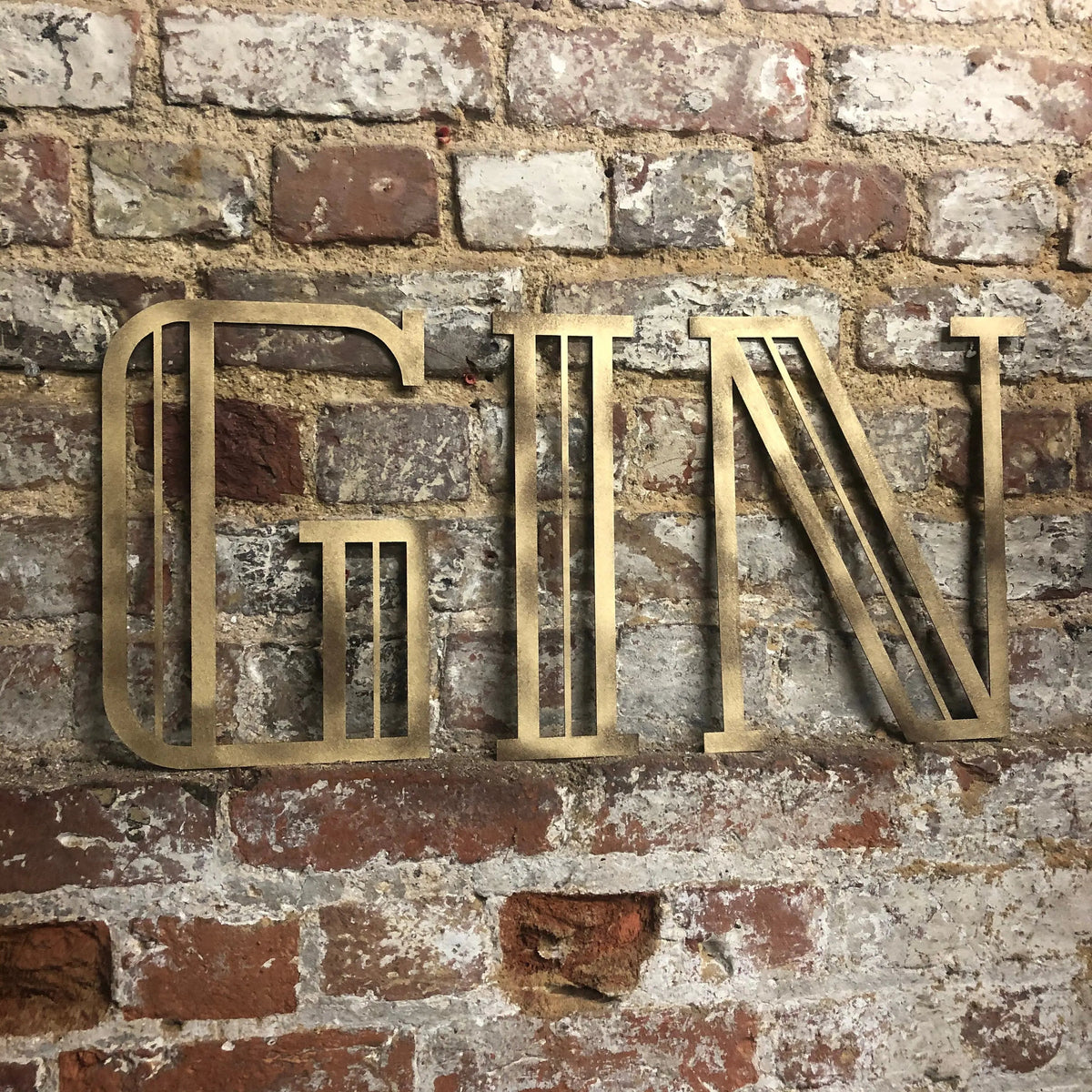 Gold Art Deco Metal Alphabet Letters – 5” or 12” Decorative Lettering A–Z
