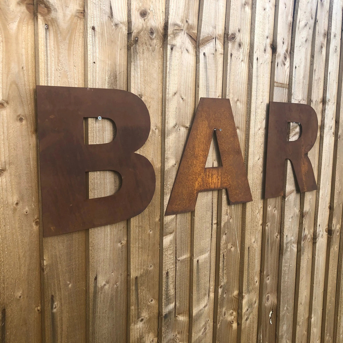 12″ Rusty Fat Font Metal Letters For The Home And Garden A–Z & 0–9