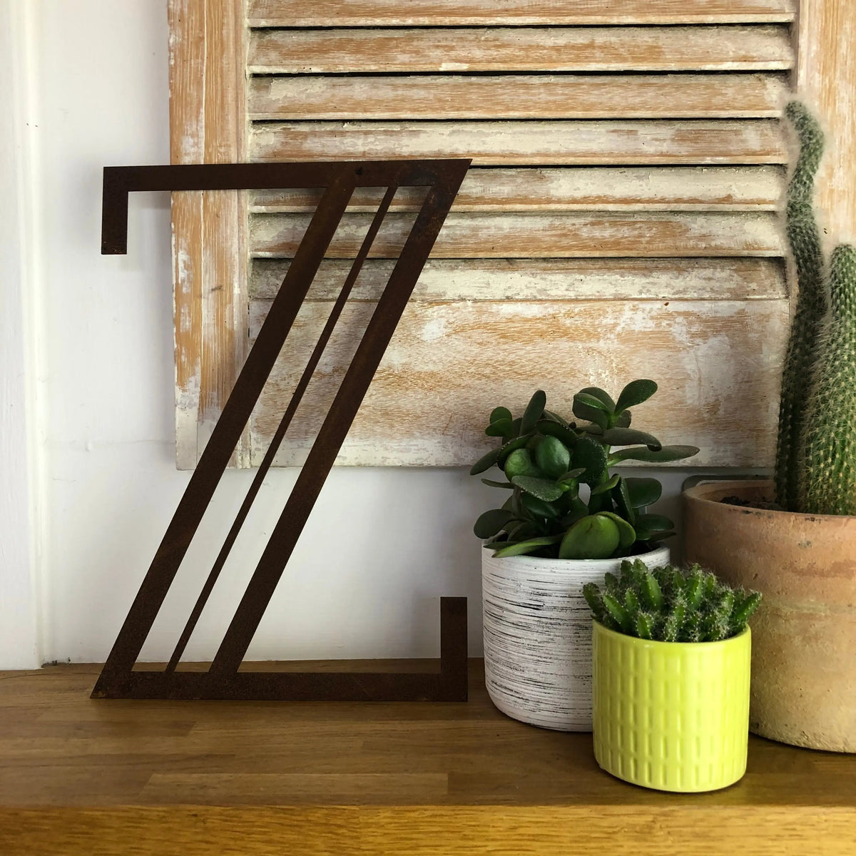 Rustic Art Deco Signs Rusty Metal Alphabet Letters – Home & Garden A-Z 0-9