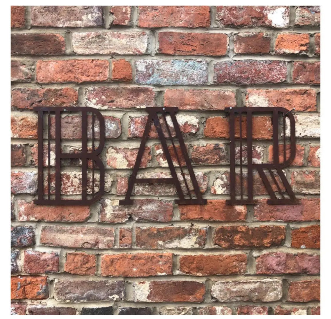 Rustic Art Deco Signs Rusty Metal Alphabet Letters – Home & Garden A-Z 0-9