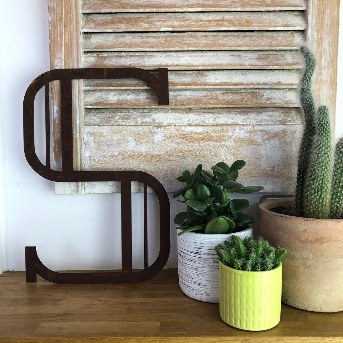 Rustic Art Deco Signs Rusty Metal Alphabet Letters – Home & Garden A-Z 0-9