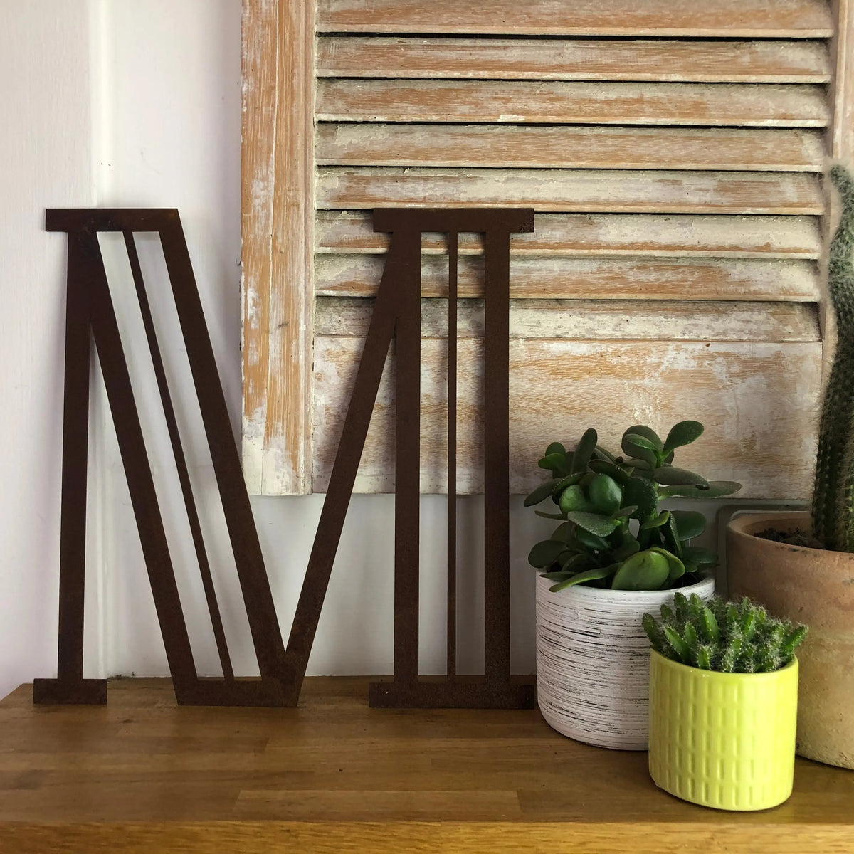 Rustic Art Deco Signs Rusty Metal Alphabet Letters – Home & Garden A-Z 0-9
