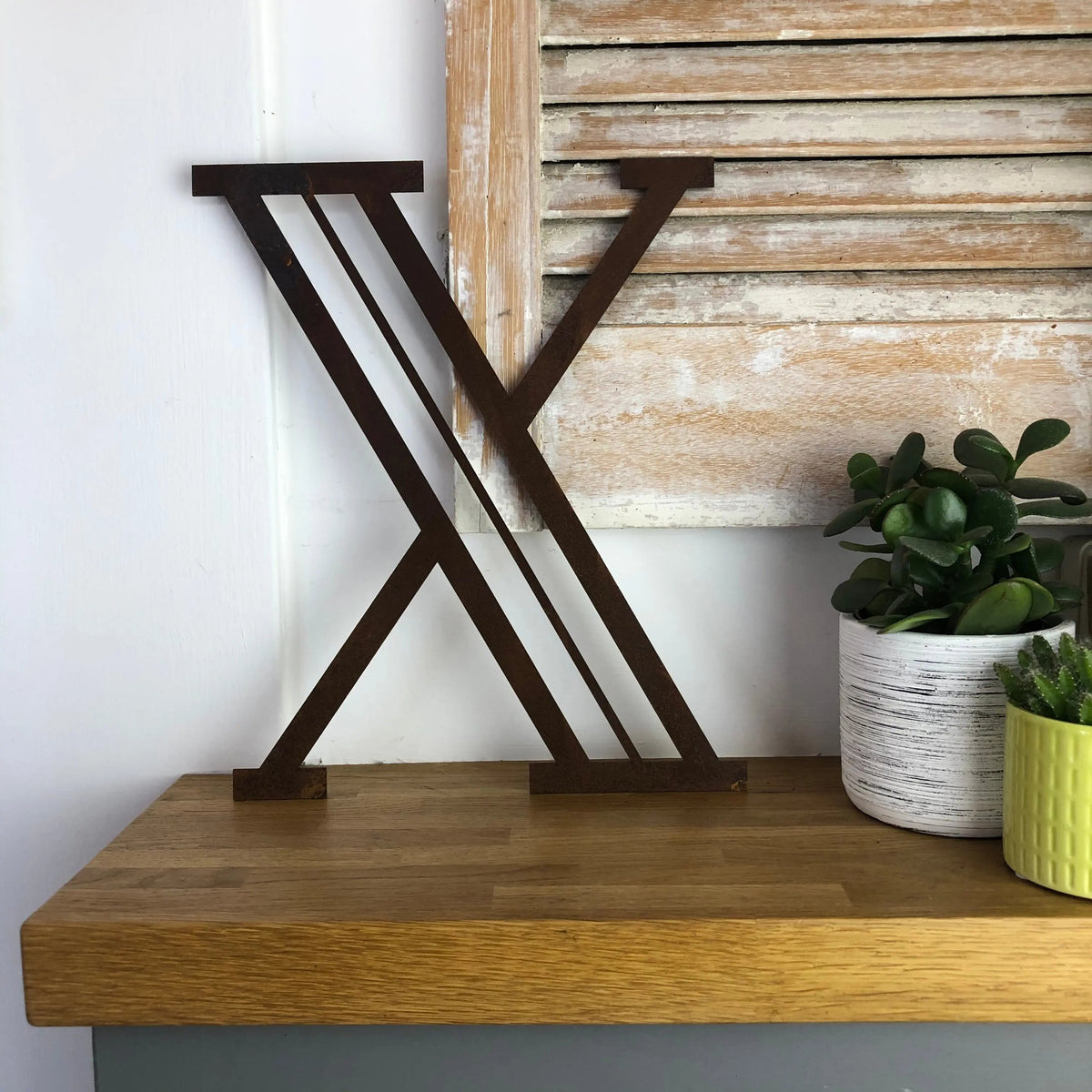 Rustic Art Deco Signs Rusty Metal Alphabet Letters – Home & Garden A-Z 0-9