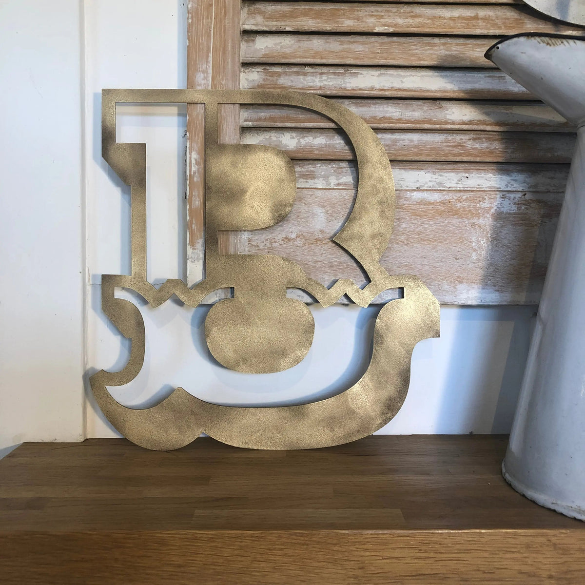 A-Z Rustic 5" or 12" Gold Metal Carnival Letters.