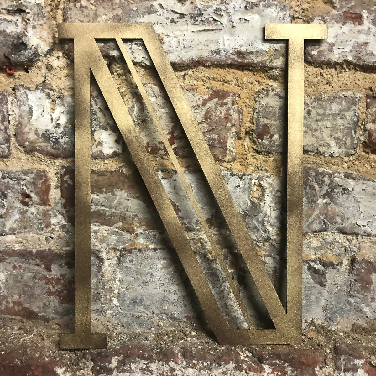 Gold Art Deco Metal Alphabet Letters – 5” or 12” Decorative Lettering A–Z