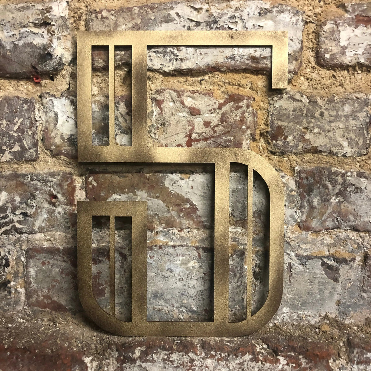 Gold Art Deco Metal Alphabet Letters – 5” or 12” Decorative Lettering A–Z