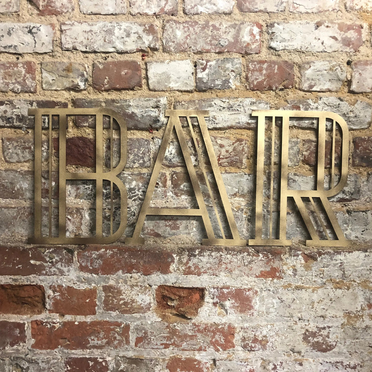 Gold Art Deco Metal Alphabet Letters – 5” or 12” Decorative Lettering A–Z