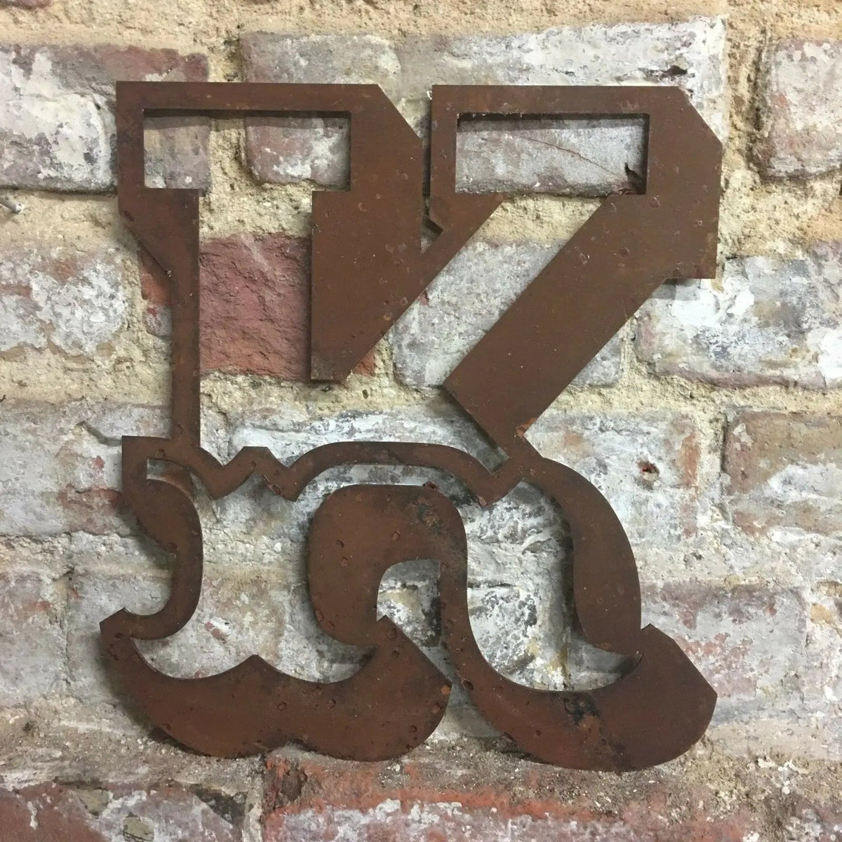 12" Rusty Metal Carnival Alphabet Letters  A–Z