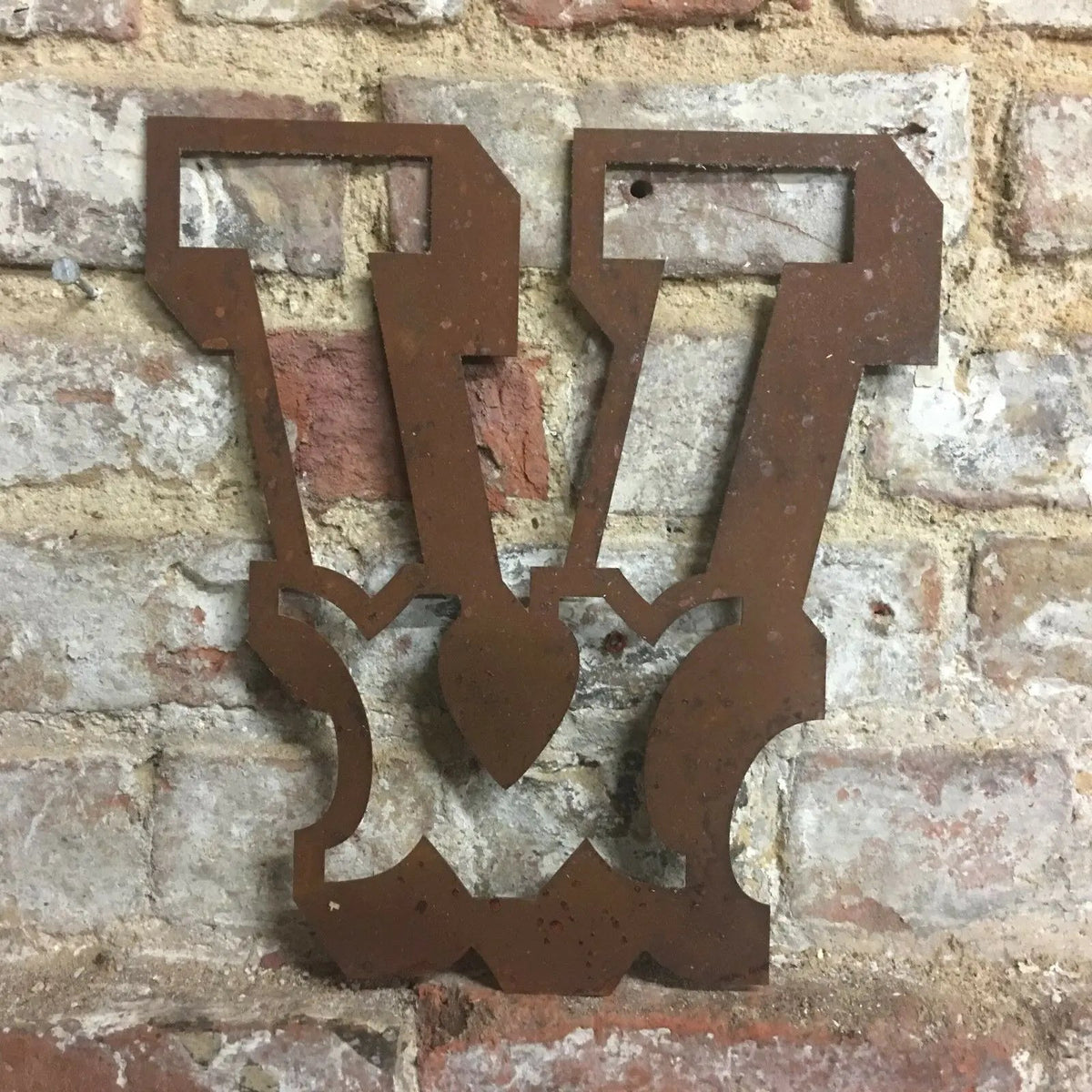 12" Rusty Metal Carnival Alphabet Letters  A–Z