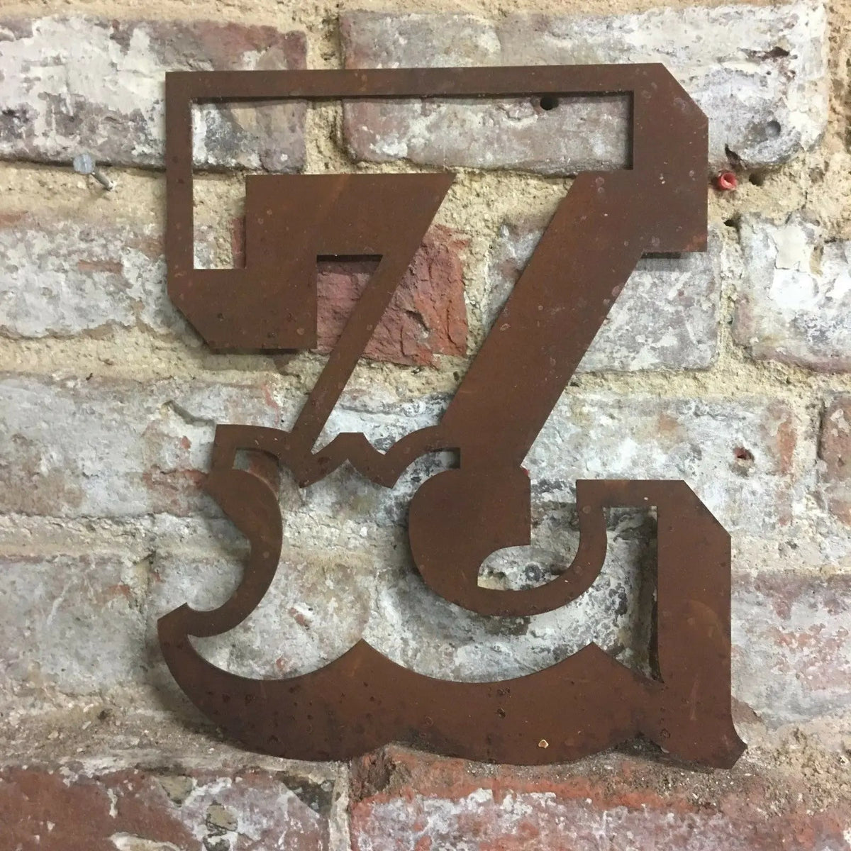 12" Rusty Metal Carnival Alphabet Letters  A–Z